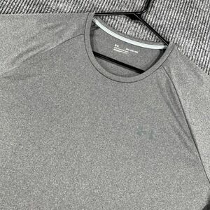 Under Armour Shirt Mens 2XL XXL Gray Long Sleeve Fitted Active Casual Workout